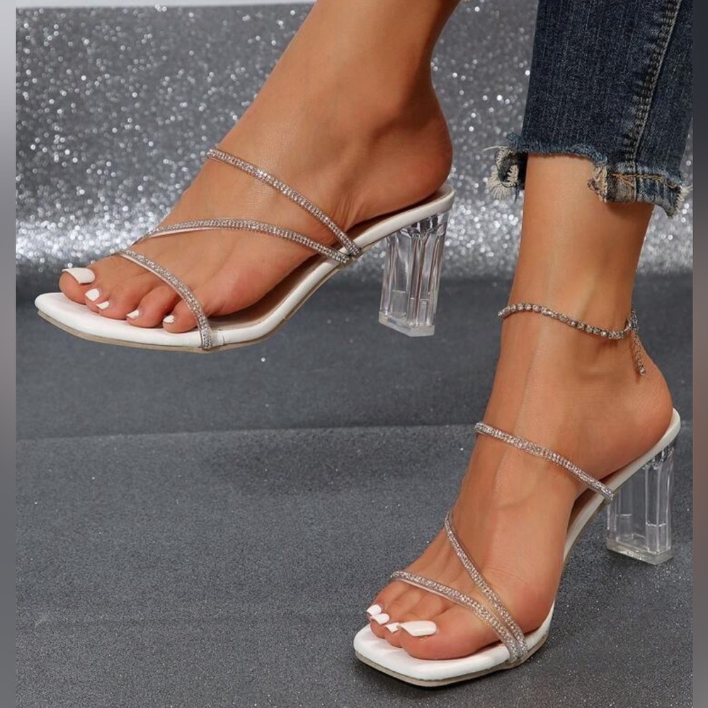 Jeweled crystal heels